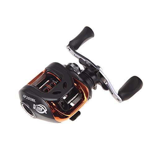 Docooler AF103 10 + 1BB Kugellager linke Bait Casting Angelrolle High Speed   6.3: 1 Schwarz