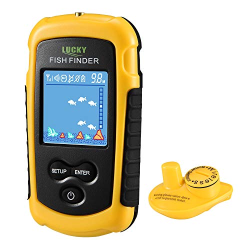 LUCKY Fischfinder Wireless Farbe Tragbarer Portable Angeln Sonar Sensor Verkabelt LCD Tiefe Finder Echolot