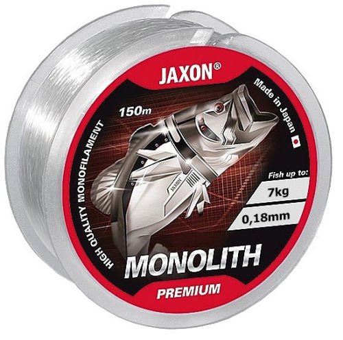 Jaxon Angelschnur Monolith Premium 150m / 0,10mm-0,35mm Spule Einzelschnüre Monofile OVP (0,02€/m) (0,18mm / 7kg)