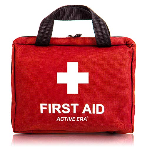 90-teiliges Premium Erste-Hilfe-Set - enthält Sofort Kühlpacks, Augenspülung, Rettungsdecke für zu Hause, Büro oder Auto | Rot